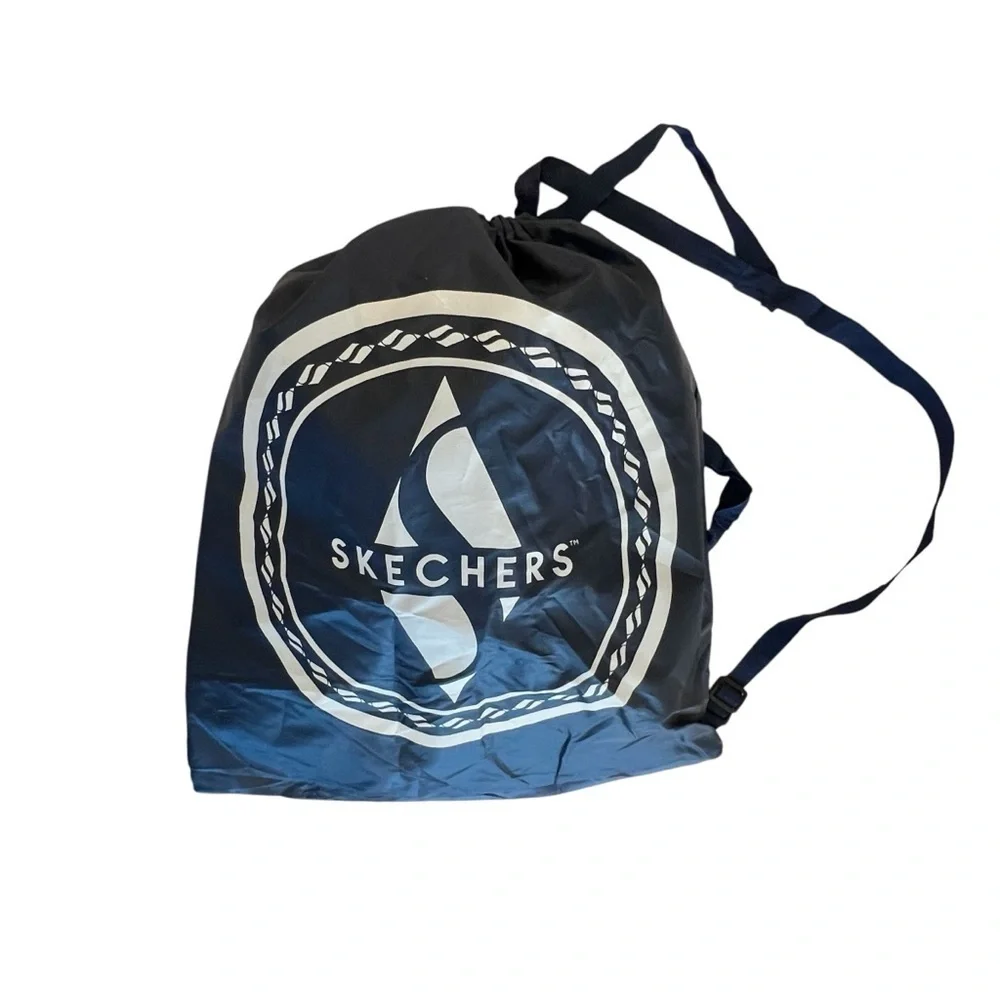 Skechers Navy Nylon Drawstring Bag